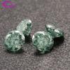Piedra suelta redonda de moissanita verde 0.4-10CT joyería piedra principal taladro roto venta al por mayor corte especial taladro suelto