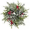 Guirlanda de Velas de Natal da Amazon Transfronteiriça Mini Guirlanda de Natal Frutas Vermelhas Pinhas Decorações Sagradas Comércio Exterior