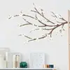 Estilo Artístico Galho de Flor Branca Adesivos de Parede Autoadesivos Sala de Estar Quarto Parede de Fundo Decoração de Casa Adesivos Br63840