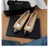 Sapatilhas femininas super macias estilo pele de ovelha com blocos de cor, solas macias, sapatilhas de balé com laço raso, mocassins baixos para o dia a dia