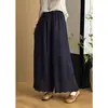 ¡Diseño original, una gran oferta! Pantalones anchos bordados estilo chino para mujer, un pantalón de pierna recta de una sola capa, ligero, cómodo, de algodón y lino para verano