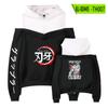Dientes de Hoja de Fan Ma Europeos y Americanos Transfronterizos Estampado en Caliente 2D Ropa Nueva Sexy Hombro Falso Dos Piezas Sudadera con Capucha Suéter Ropa para Mujer