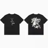 Hip-Hop Americano High Street Holgadas Estampadas con Letras Camisetas de Pareja para Hombre y Mujer Tendencia de Moda de Verano Cuello Redondo Mangas Cortas