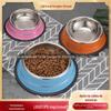 Comércio Exterior Tigela Colorida para Animais de Estimação Atacado Tigela Grande para Cães Suprimentos para Animais de Estimação Tigela para Cães Espessada Anti-Queda Tigela para Gatos de Aço Inoxidável Pintada