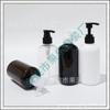 Frasco Bomba de Pressão Transparente Preto e Branco 250ml Frasco Bomba para Loção Frasco de Amostra para Shampoo 250ml Frasco de Pressão para Tônico