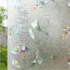 Adesivos de janela grande 3D sem cola grande crescente adesivos de vidro adesivos de isolamento de guarda-sol de escritório banheiro transparente opaco filme anti-peep