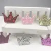 Acessórios de Cabelo Infantis Estilo Coreano Coroa Dourada Rosa Presilha Brilhante para Bebê Materiais DIY Artesanais Acessórios Semi-Acabados