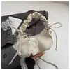 Bolsa Saco Plissada Estilo Coreano Bolsa Dumpling para Mulheres Nicho Estilo Retrô Verão 2025 Nova Bolsa de Ombro Único Transversal de Alta Qualidade