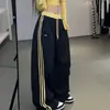 Pantalones de Pierna Recta Pierna Ancha para Mujer Otoño Invierno Nuevos Streetwear Casual Americano Pantalones de Chándal Moda Tendencia Cintura Alta Adelgazantes Pantalones de Pierna Recta