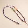 Cuerda colgante hecha a mano, cordón de alta calidad, hebilla de seguridad de jade, collar con colgante de jade, cuerda simple para hombres y mujeres, estilo antiguo
