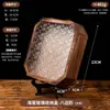 Caixa de Armazenamento de Vidro Flor Begônia Nove Grades Decoração Mesa de Maquiagem Retrô Organizador de Mesa Diversos Caixa de Madeira com Tampa