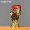 Pedra Lapidada de Cristal Natural Transfronteiriça Coluna de Cristal Árvore da Vida Sino Criativo Sino de Mão Adorno de Decoração de Adereço de Halloween