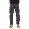 Amazon 2026 Pantalones de Trabajo Casuales Versátiles de Color Sólido para Hombre Pierna Recta que Alargan la Figura para Viajar con Múltiples Bolsillos Pantalones Largos en Stock