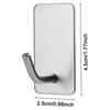 Gancho de Cocina Acero Inoxidable 304 Adhesivo Fuerte Gancho Adhesivo Doméstico Fuerte Sin Rastro Sin Perforaciones Soporte de Carga Gancho Adhesivo Metálico