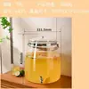Jarra de Agua Fría para Uso Doméstico, Grado Alimenticio, Gran Capacidad, para Jugos, Bebidas, Té Cold Brew, con Grifo, Cubo Refrigerador para Nevera