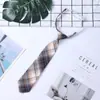GravataJK Feminina Estilo Japonês Uniforme Camisa Xadrez Acessórios de Uniforme Escolar Pessoas Preguiçosas Grátis Estilo Preppy Gravata para Casal Estudante