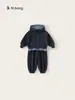 Ropa Infantil You Bao Conjunto para Niñas Cuadros Patchwork Sudadera con Capucha para Niños Pantalones Deportivos Conjunto de Dos Piezas Ropa Casual para Niños