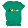 Amazon eBay Tienda Independiente Linda y Divertida Versátil para Mujer Perro Salchicha Fantasma Cuello Redondo Manga Corta Camiseta