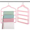 Amazon Percha de Pantalones Afelpada Percha de Plástico para Ropa Percha de Plástico Antideslizante para Pantalones Almacenamiento Multicapa Venta Directa de Fábrica Estante para Pantalones
