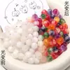 Cuentas de resina que cambian de color con luz UV, con purpurina fina de estrellas, ojo de gato, cuentas sueltas para pulseras y collares de joyería hechos a mano para DIY