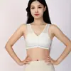 Fábrica de sutiãs para meia-idade e idosos, estilo colete com fecho frontal, sem aro, bojo completo, lingerie para mães, bojo fino moldado, nylon