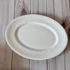 Nuevos Productos en Stock Juego de Platos para Comida Occidental en Relieve Platos Plato para Comida Occidental Cerámica Patrón Ratan en Relieve Platos para el Hogar Plato Tazón