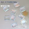 Novos Acessórios para Unhas de Diamante Quadrado Transparente Corte Gaopin Huazi Cristal Cintilante Retangular Ângulo Reto Fundo Pontiagudo Acessórios de Diamante para Unhas