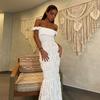 Wq25014 Vestido Longo Bodycon com Textura Rasgada Estilo Europeu e Americano Alça Franzida Nova Coleção Primavera 2026 Afina a Cintura