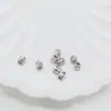 Cuentas Espaciadoras de Lava de Acero Inoxidable Eléctricas de Vacío Doradas de 18K con Agujero Pasante Cuentas Espaciadoras para DIY Accesorios Hechos a Mano