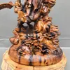Estatua de Guan Gong Hecha de Madera de Azufaifo Golpeada por un Rayo 30cm Exquisita Estatua de Guan Gong Tallada en una Sola Pieza para Regalos de Apertura de Negocios