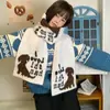 Cachecol Quente Estilo Japonês Filhote Fofo Cachecol de Lã Misturada para Casal Aquecedor de Pescoço Design de Moda de Inverno Aquecedor de Pescoço À Prova de Frio