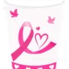Mm245 Fita Rosa Cuidado com os Seios Cuidado com os Seios Femininos Louça de Mesa Festiva Conjunto de 4 Peças para 8 Pessoas Prato de Papel Copo de Papel