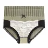 Ropa Interior de Palacio de Cintura Alta Sin Costuras Antibacteriana de Grafeno para Mujer Postparto Abdominal Sexy sin Marcas con Ribete de Encaje Tallas Grandes