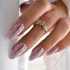 Flash Almendra Armadura Piezas de Uñas Postizas Largas Flash Adhesivos de Manicura para Llevar en la Mano Piezas de Manicura Manicura al Por Mayor