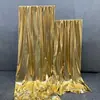 Cortina de Tecido de Fundo para Casamento Estampada a Quente Cortina de Gaze Elástica Decoração de Palco Rosto Dourado e Prateado Fibra de Poliéster Cortina de Superfície Brilhante