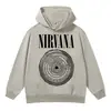 Nirvana retro americano high street sudadera con capucha desgastada lavada para hombre sudadera oversize