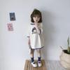 Vestido de verano para niñas Bebé en línea Popular Estilo extranjero Infantil Personalizado Marca de moda Estilo coreano Dibujos animados Combinación de colores Princesa Camiseta Vestido
