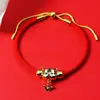 2022 Nuevo Modelo Año del Tigre Pulsera Roja de Hilo de Año Nuevo Pulsera Roja Festiva del Tigre de la Suerte Diseño de Nicho Versátil para Mujeres