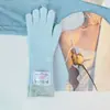 Guantes de Punto con Pelo de Conejo para Pantalla Táctil, Muñeca Larga, Estilo Coreano Nuevo, Otoño e Invierno, Cálidos, Color Fresco, Bufanda Pequeña, Combinan con Todo