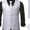 Moda Masculina Plus Size para Amazon Transfronteiriça Colete de Terno Masculino Tamanho Europeu Casual Cintura Florido Colete Colete