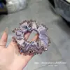 Scrunchie Morado Brillante Versátil de Moda Estilo Coreano, Goma para el Cabello de Satén de Color Sólido Duradera y Exquisita, Banda Elegante para el Cabello