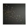 Vestíbulo de Hotel Habitación de Huéspedes Mesita de Noche Bordado Relieve Tallado en Cuero Finamente Tallado Empacado Duro Estilo Chino Nuevo Pared de Fondo Estéreo 3D Flor Cortada