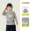 [Antiestático] Camiseta Base Dudu's para Niños, Top Cálido de Manga Larga de Invierno para Niños, Ropa con Forro de Felpa para Niñas