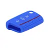 Adequado para Volkswagen Golf 7 Capa de Silicone para Chave com Borda em Favo de Mel Lingdu Cola Macia Linha Vermelha Capa para Controle Remoto de Carro