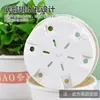 Maceta Redonda Gruesa con Control de Raíces Transfronteriza, Maceta de Galón, Maceta de Resina Transpirable para Plantar, Blanca con Plato para Balcón