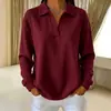 Europeu e Americano transfronteiriço 2026 Amazon feminino confortável casual versátil manga longa folgado malha waffle blusa de moletom top