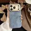 Funda Metálica Galvanizada para Teléfono Móvil Iphone17Promax Agujero Fino para Lente Cubierta Protectora de Piel PU Apple 16 15