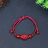 Pulsera Trenzada de Cuerda para la Mano Zodiaco de los Ocho Guardianes de Cinabrio para Hombres y Mujeres Arena Púrpura Dorada de Alto Contenido Cuerda para la Mano del Buda Protector