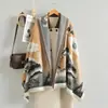 Bufanda de Imitación Cachemir Estilo Tweed con Camelia para Mujer en Otoño e Invierno Nueva Elegante Versátil Decorativa Engrosada Cálida Chal Largo