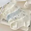 Calcetines para niños, calcetines de malla con lazo azul claro, calcetines cortos para niñas, calcetines de verano finos transpirables blanco lechoso de corte bajo, estilo dulce